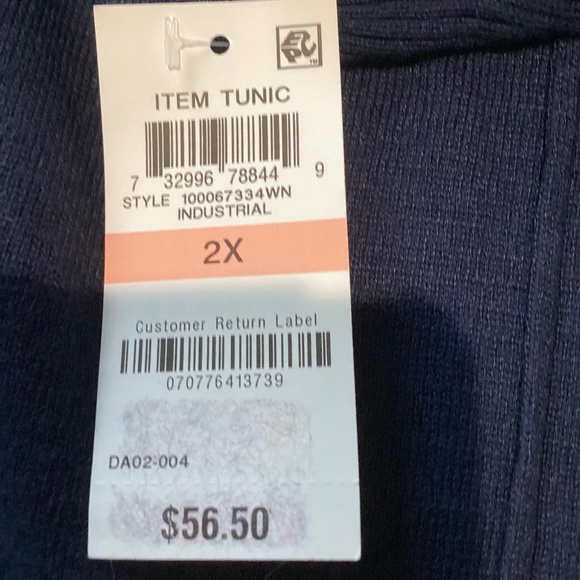 Style & Co  Navy tunic top New w/tags - Picture 3 of 5